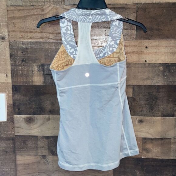 Lululemon Scoop Neck Tank Wee Stripe White Fossil / Beachy Floral White Fossil - Picture 2 of 7